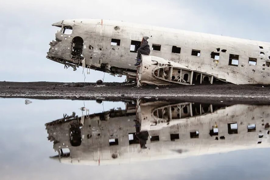 vrak letadla DC3 na Islandu